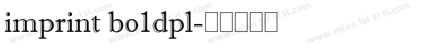 imprint bo1dpl字体转换